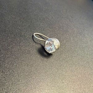 Single Silpada Silver Zirconia Textured Earring